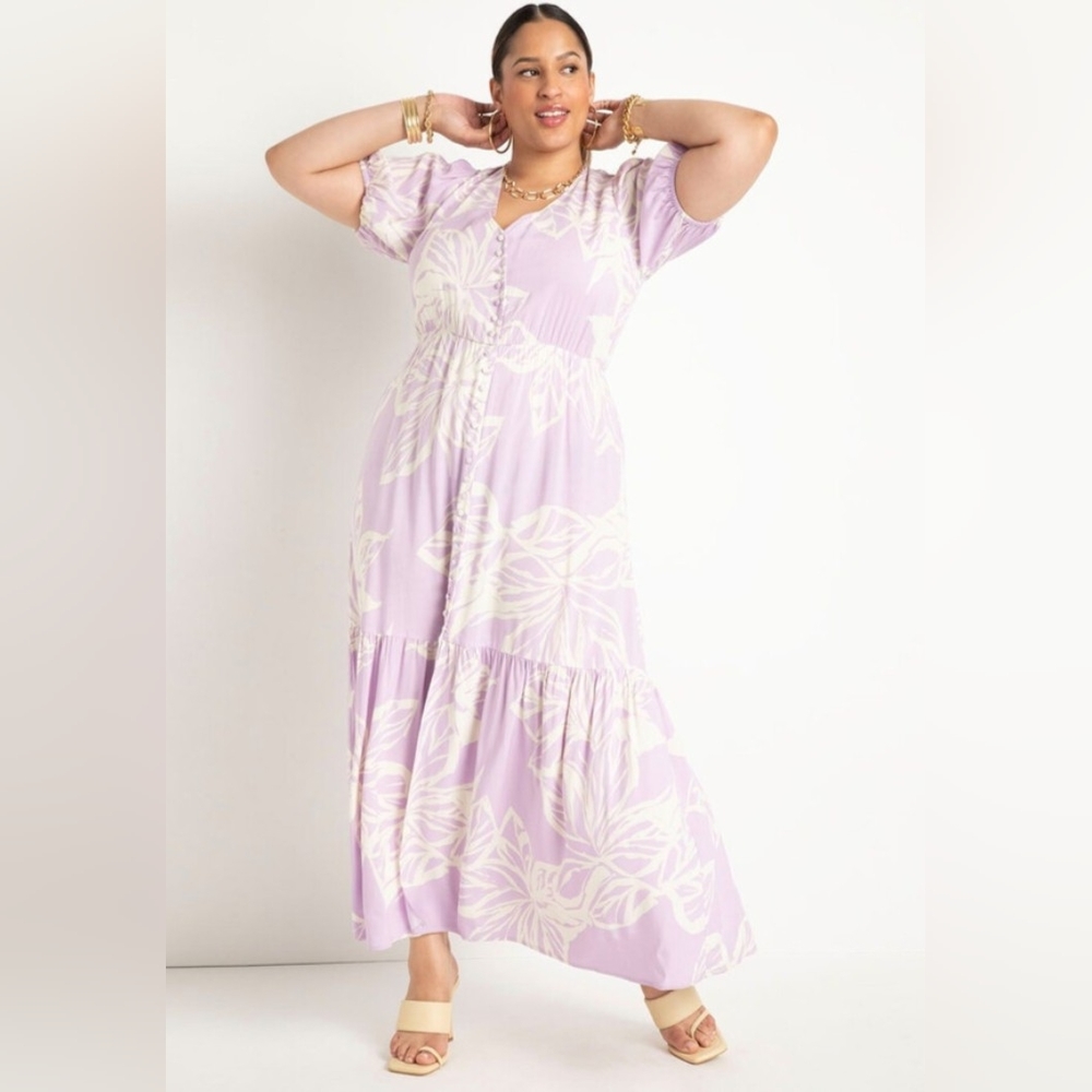 Button Front Maxi Dress